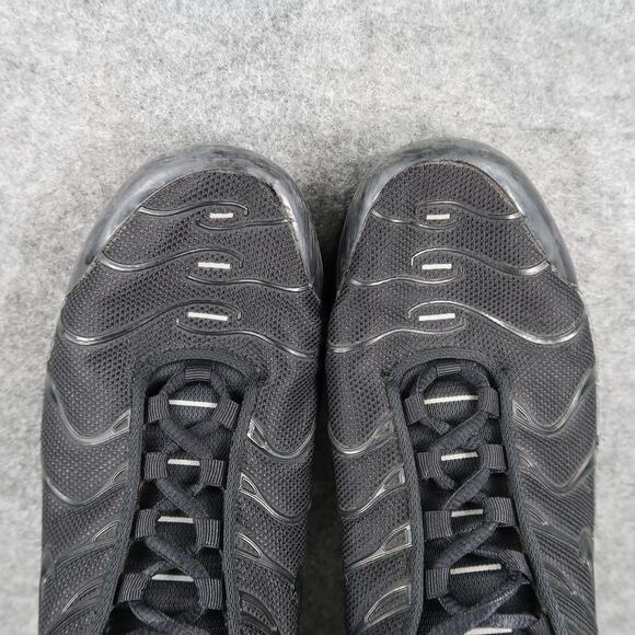 Nike Shoes Big Kids 7Y Air Max Plus Sneakers Athletic Trainer Black Breathable - Picture 8 of 13